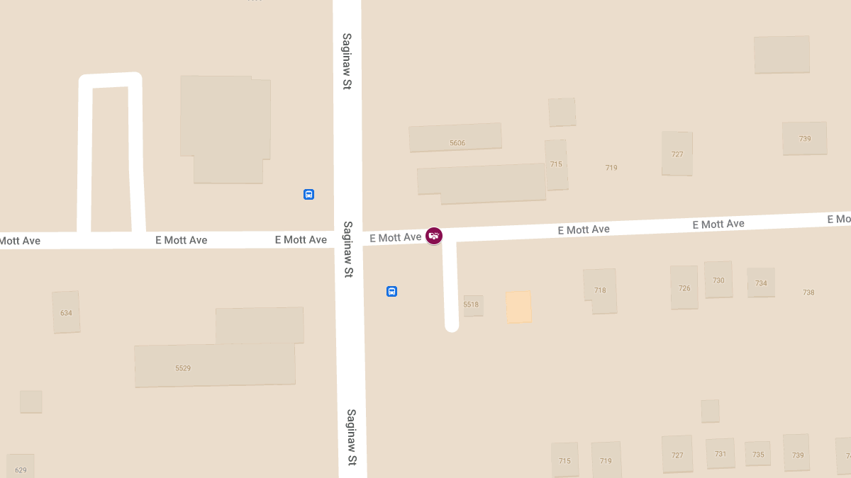 Injury Crash at 734 E Mott Ave