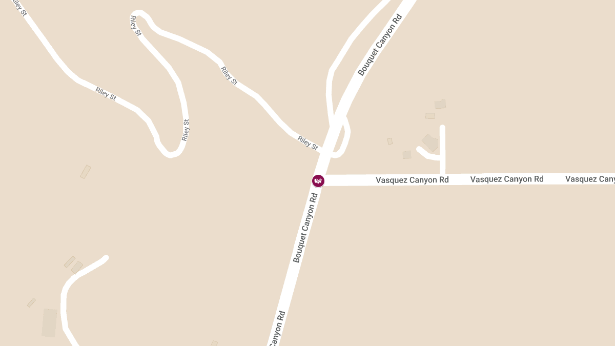 Injury Crash at Bouquet Canyon Rd & Vasquez Canyon Rd
