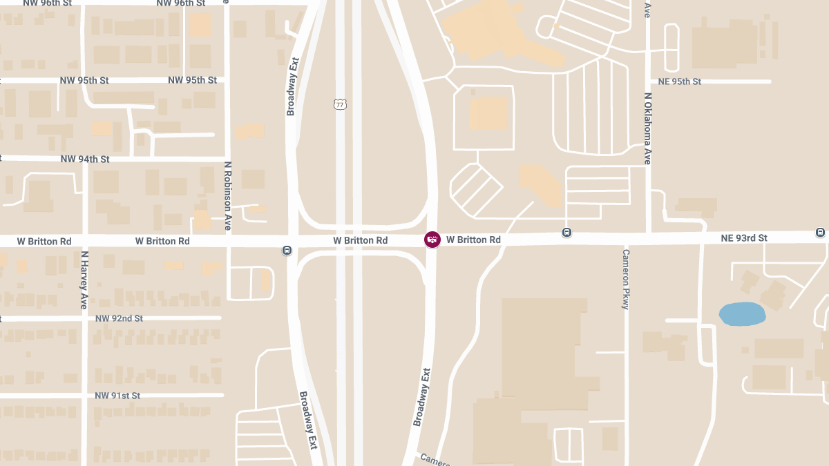 Injury Crash at Britton Rd & US-77/Broadway Extension