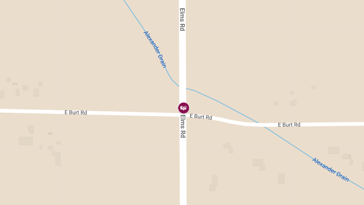 Injury Crash at Burt Rd & Elms Rd