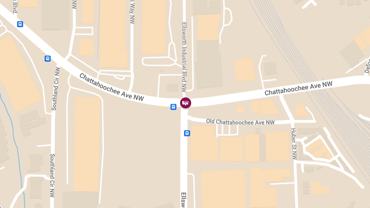 Injury Crash at Chattahoochee Ave NW & Ellsworth Industrial Blvd NW