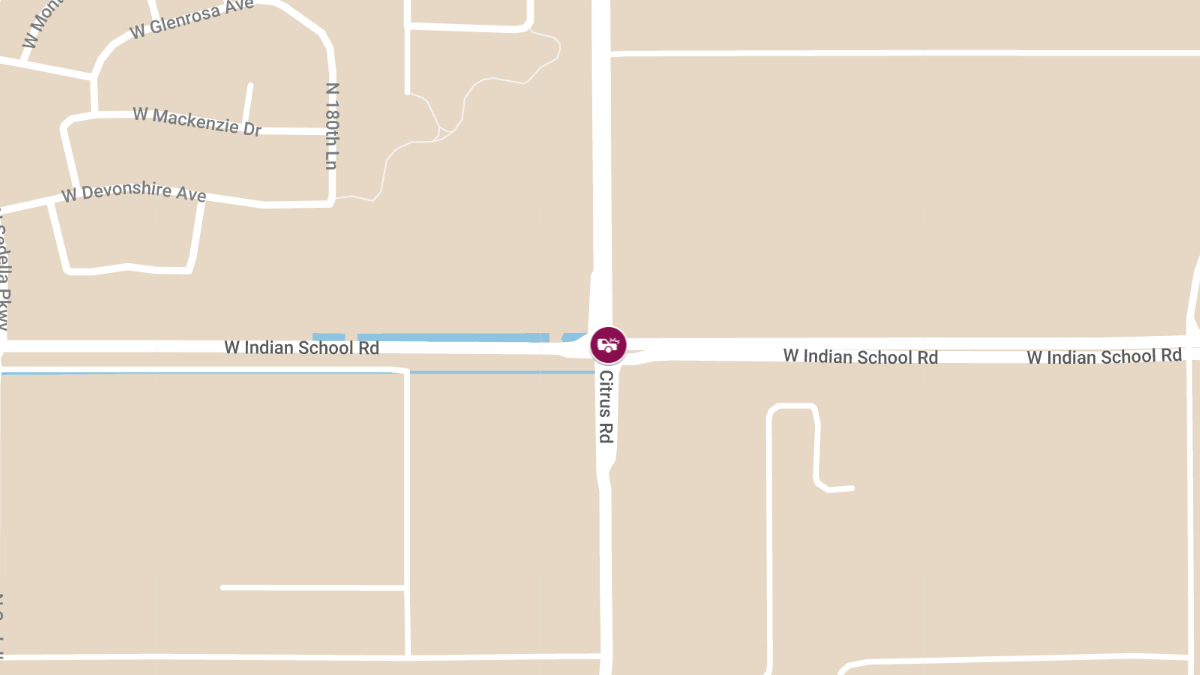 Injury Crash at Citrus Rd & Indian School Rd
