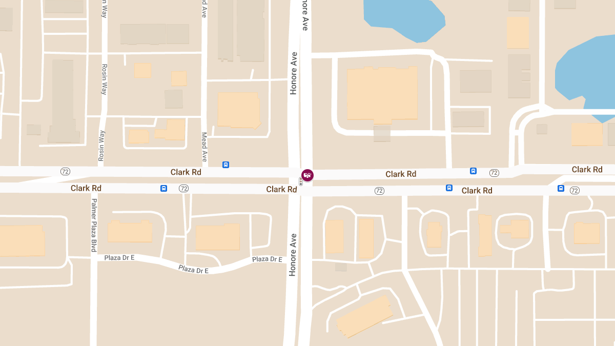 Injury Crash at Clark Rd & Honore Ave