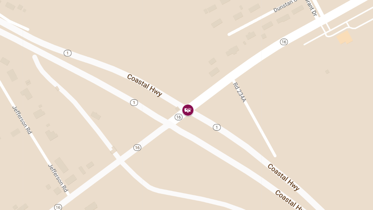 Injury Crash at Coastal Hwy & Broadkill Rd