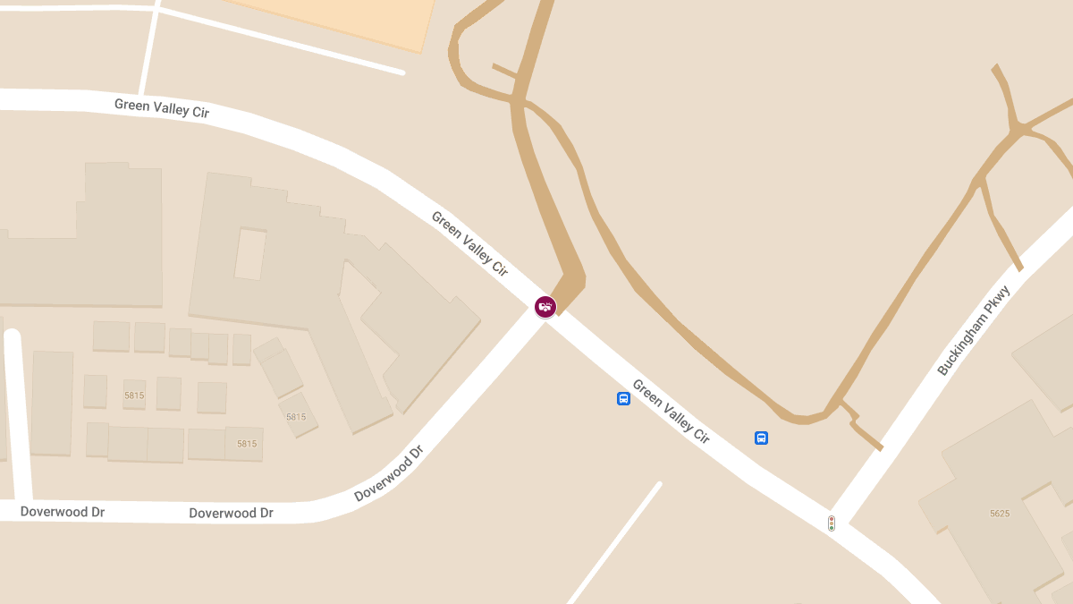 Injury Crash at Doverwood Dr & Green Valley Cir