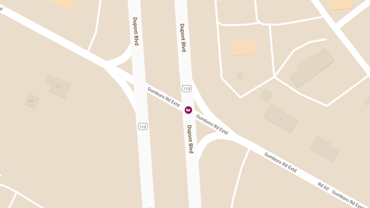 Injury Crash at Dupont Blvd & Gumboro Rd