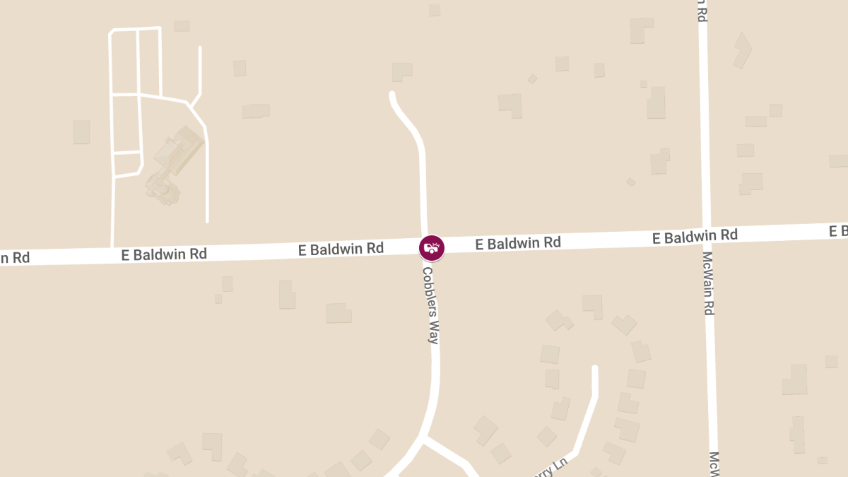 Injury Crash at E Baldwin Rd & Cobblers Way