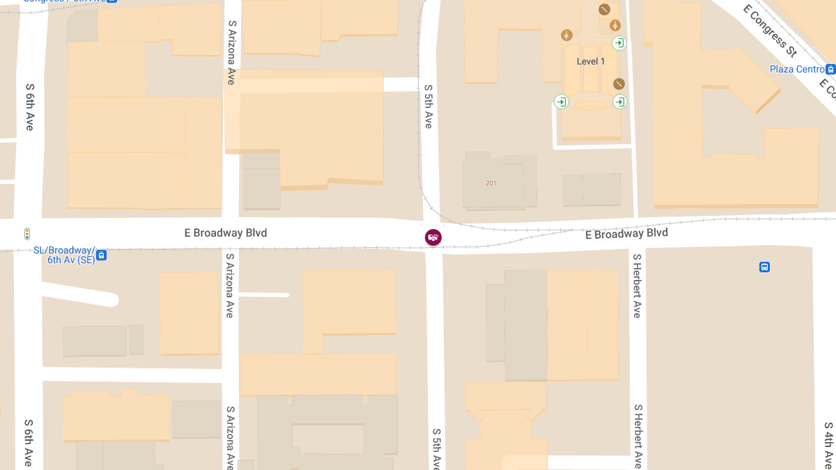Injury Crash at E Broadway Blvd & N 5th Ave