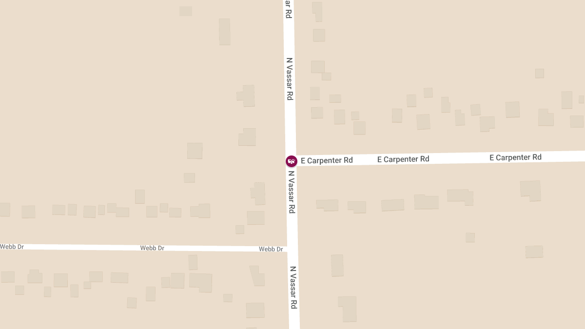 Injury Crash at E Carpenter Rd & N Vassar Rd