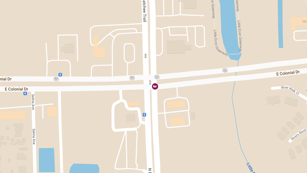 Injury Crash at E Colonial Dr & Econlockhatchee Trl N