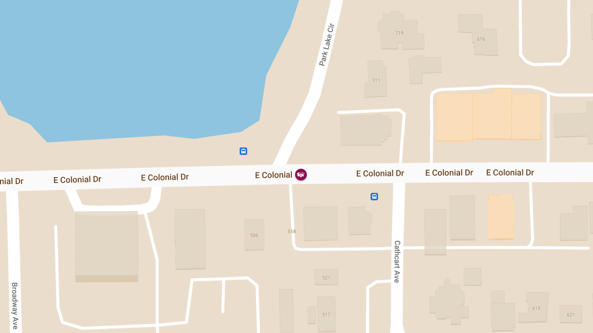 Injury Crash at E Colonial Dr & Park Lake Cir