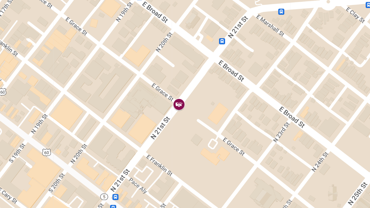 Injury Crash at E Grace St & N 21st St