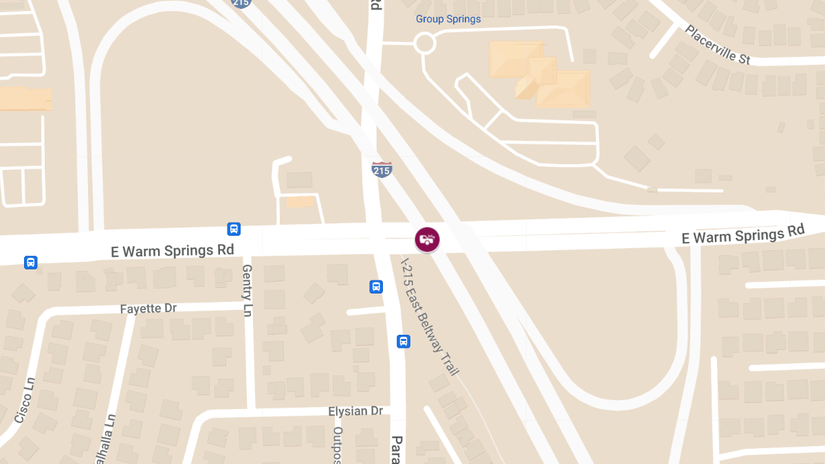 Injury Crash at E Warm Springs Rd & I-215