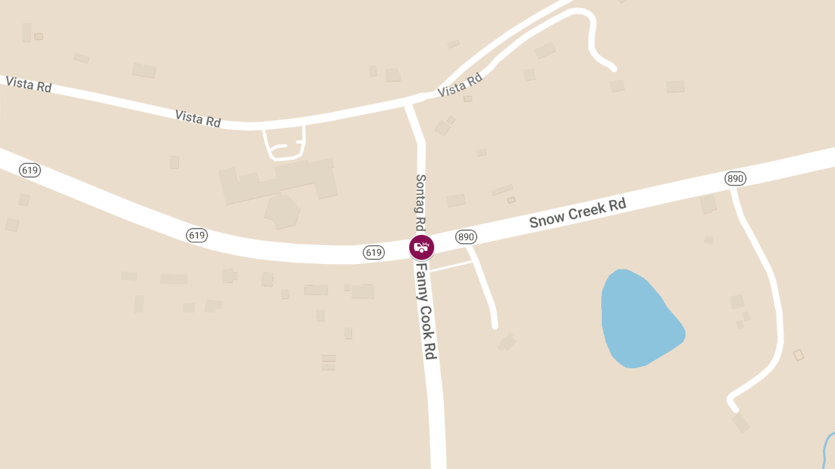 Injury Crash at Fanny Cook Rd & Snow Creek Rd