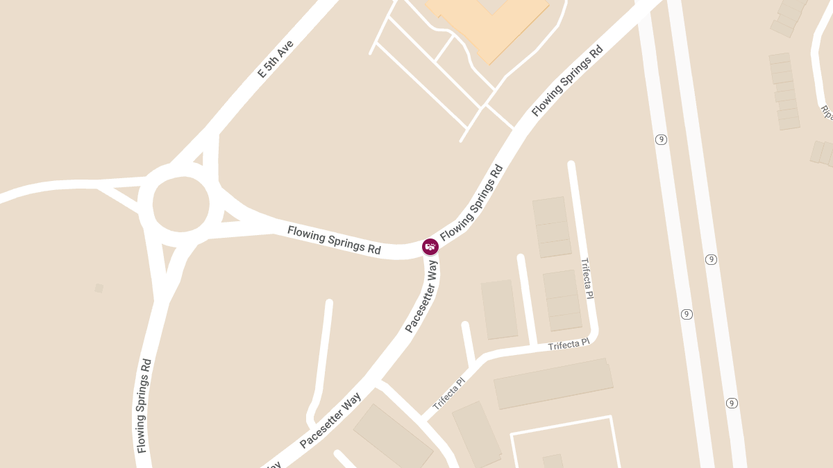 Injury Crash at Flowing Springs Rd & Pacesetter Way