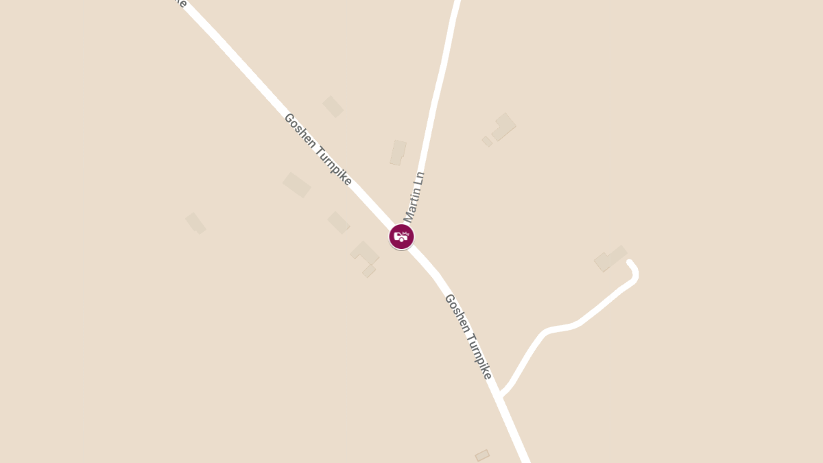 Injury Crash at Goshen Turnpike & Martin Ln