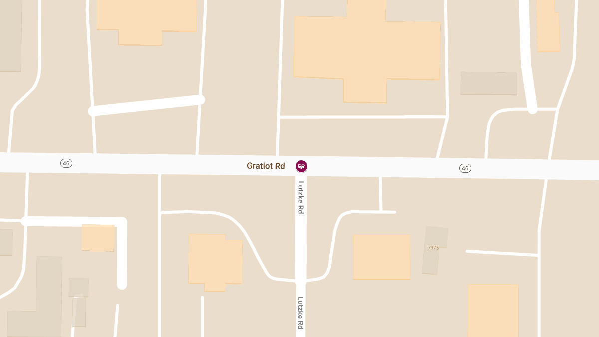 Injury Crash at Gratiot Rd & Lutzke Rd