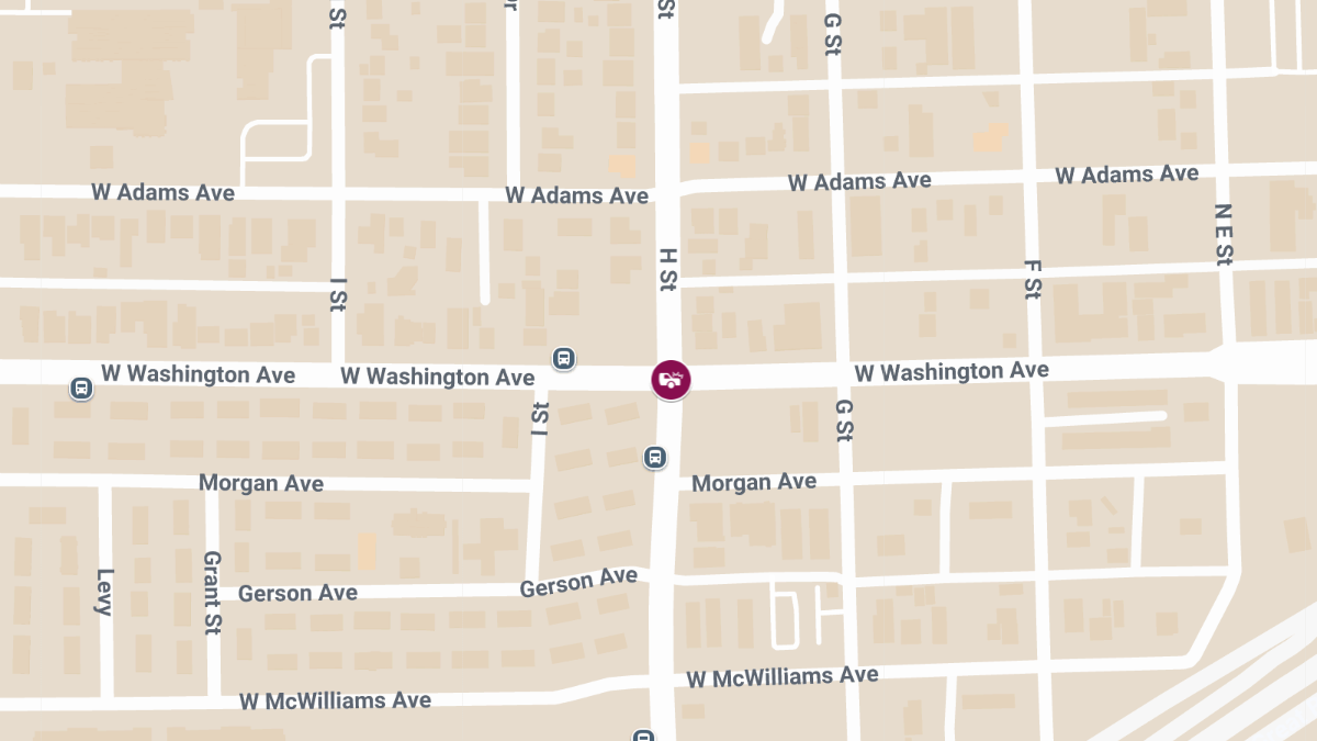 Injury Crash at H St & W Washington Ave