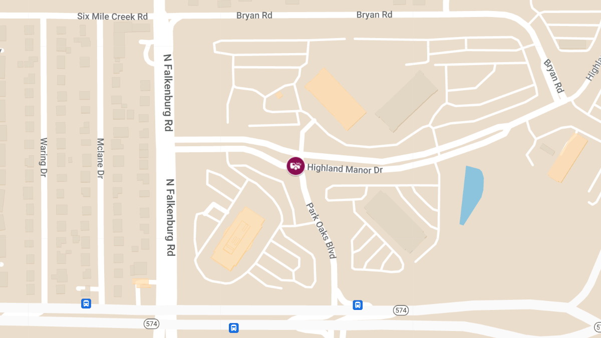 Injury Crash at Highland Manor Dr and Park Oaks Blvd
