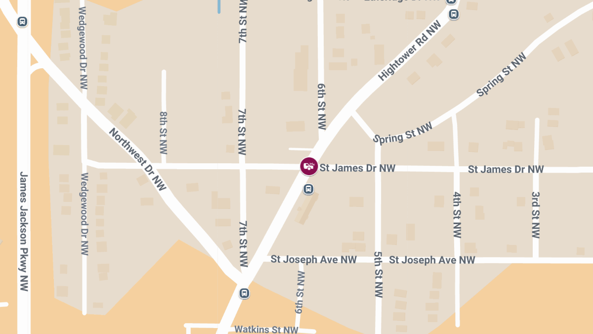 Injury Crash at Hightower Rd NW & Saint James Ave NW