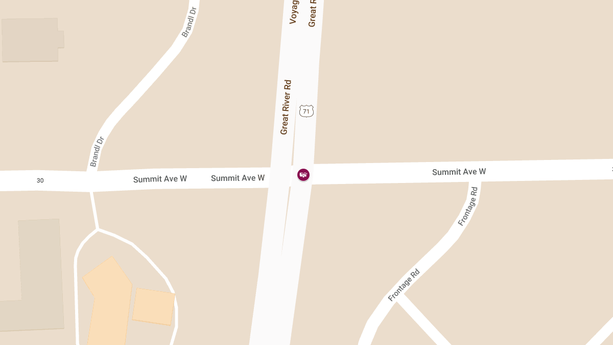Injury Crash at Highway 71 & Summit Ave