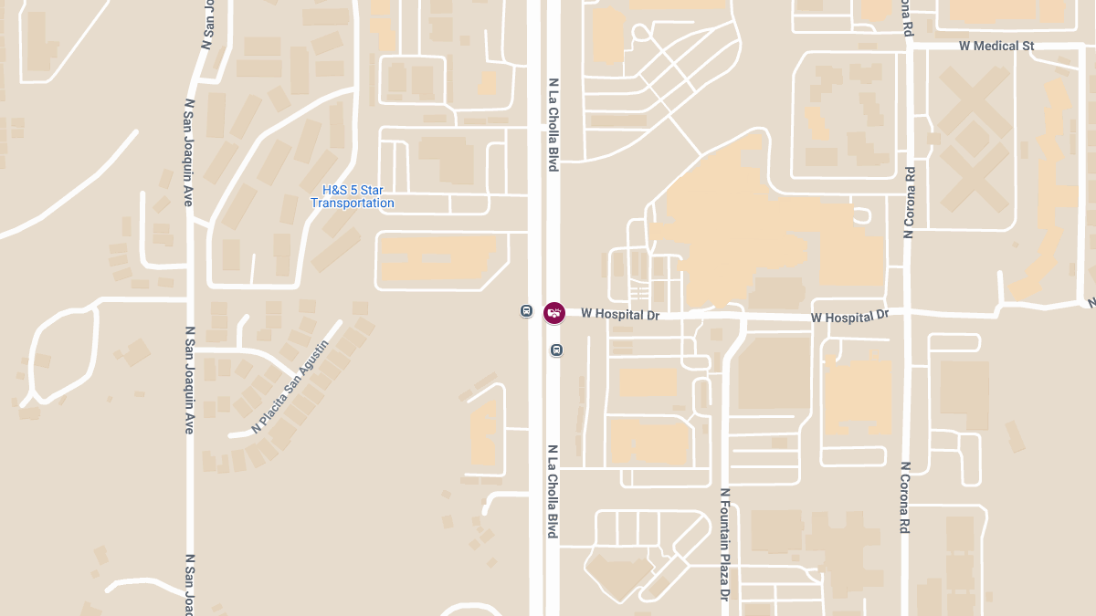 Injury Crash at Hospital Dr & La Cholla Blvd
