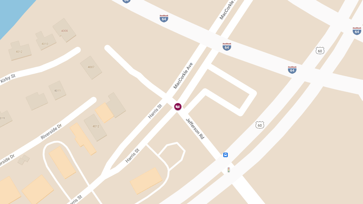Injury Crash at Jefferson Rd & MacCorkle Ave SW