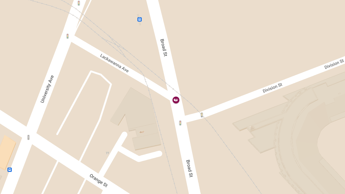Injury Crash at Lackawanna Ave & Broad St in Central Business District