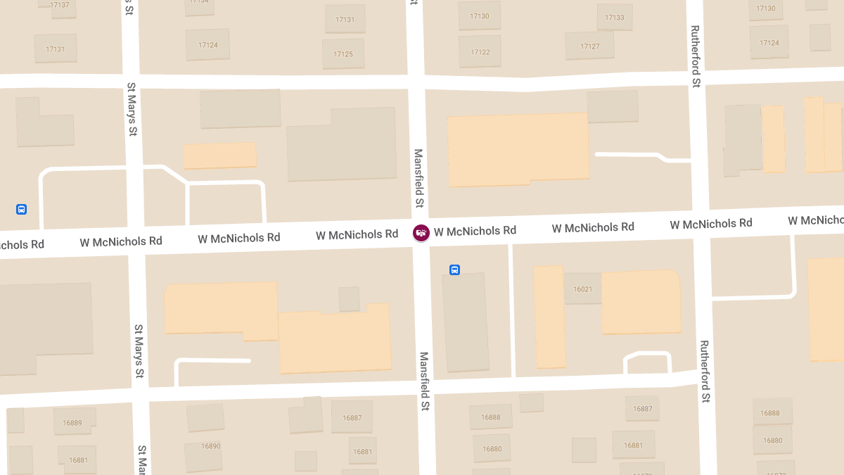 Injury Crash at Mansfield St & W McNichols Rd