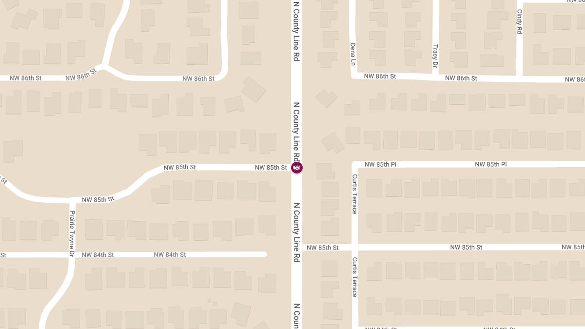 Injury Crash at N County Line Rd & NW 85th St