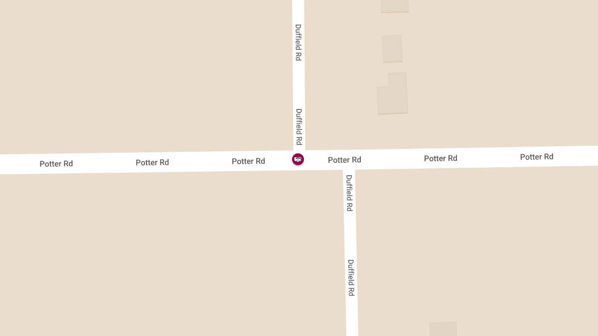 Injury Crash at N Duffield Rd & W Potter Rd