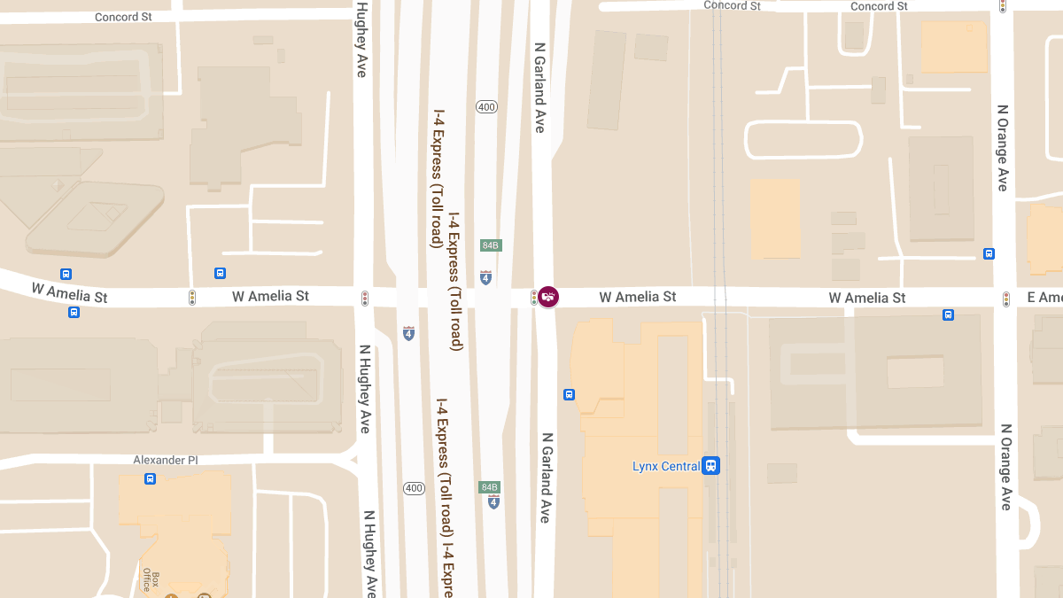 Injury Crash at N Garland Ave & W Amelia St