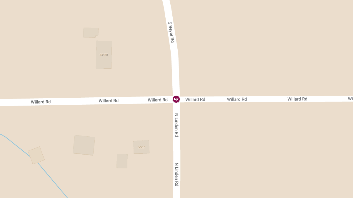 Injury Crash at N Linden Rd & W Willard Rd