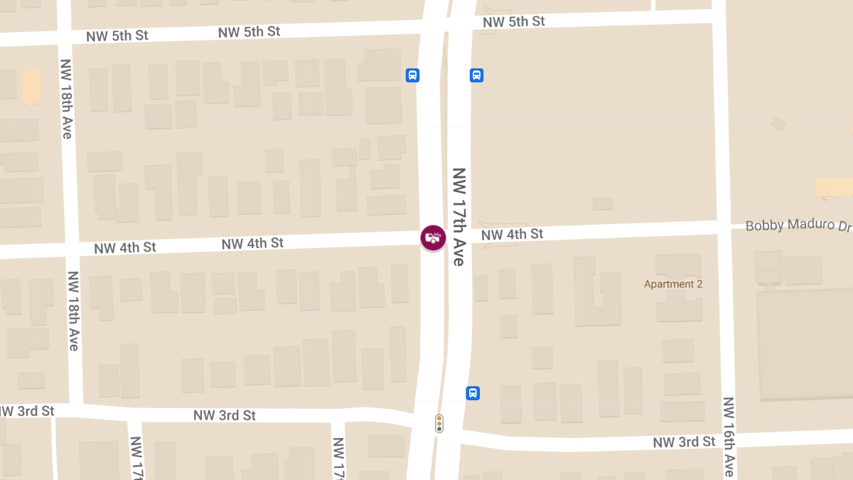 Injury Crash at NW 17th Ave & NW 4th St