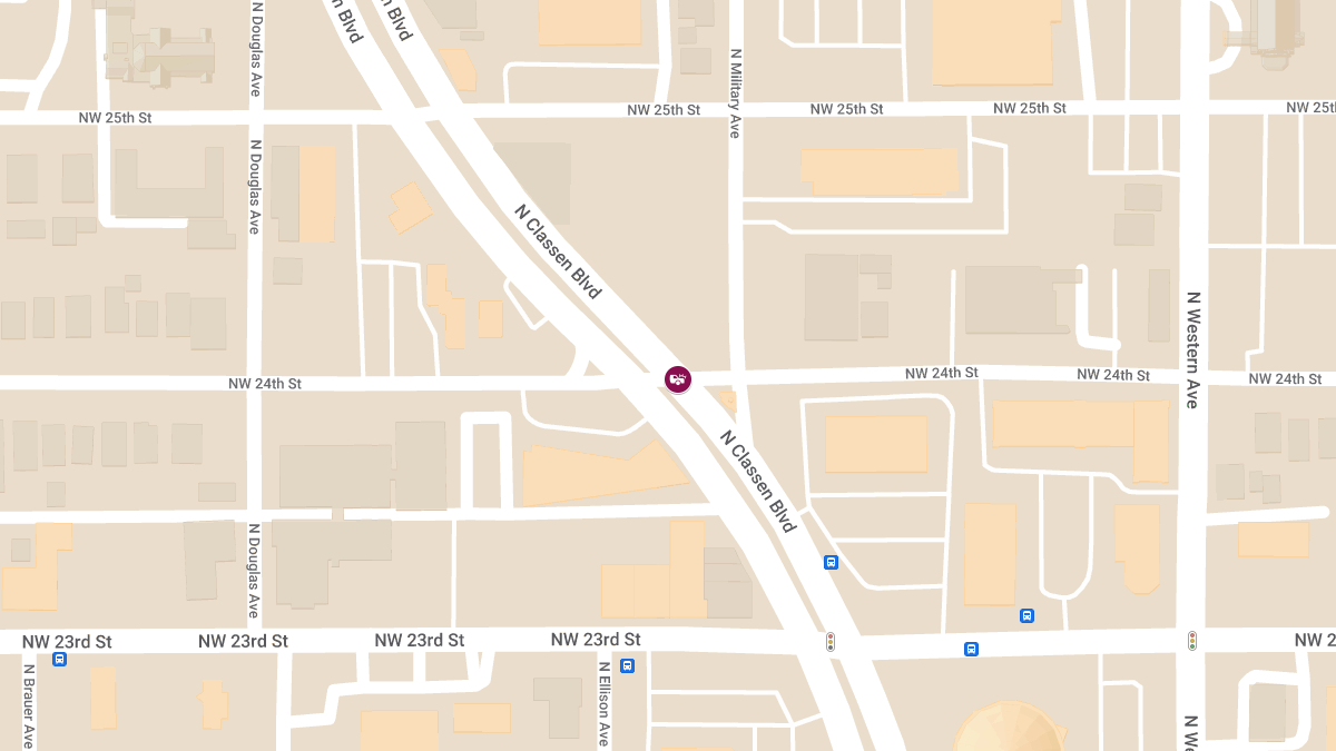 Injury Crash at NW 24th St & N Classen Blvd