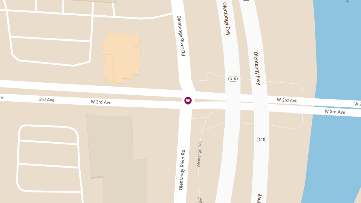 Injury Crash at Olentangy River Rd & W 3rd Ave