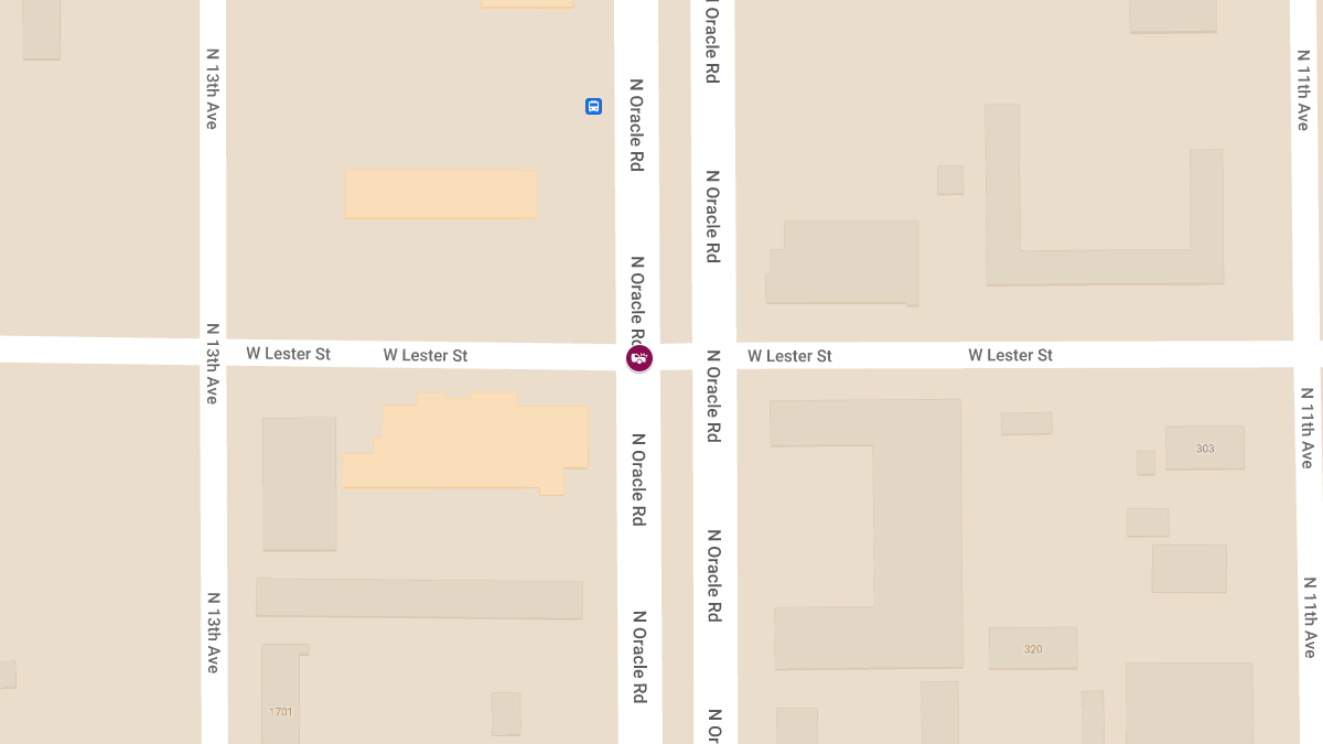 Injury Crash at Oracle Rd & Lester St