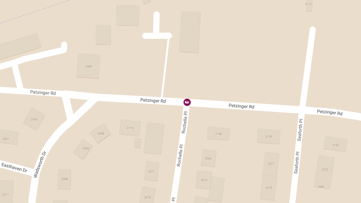 Injury Crash at Petzinger Rd & Rochelle Pl