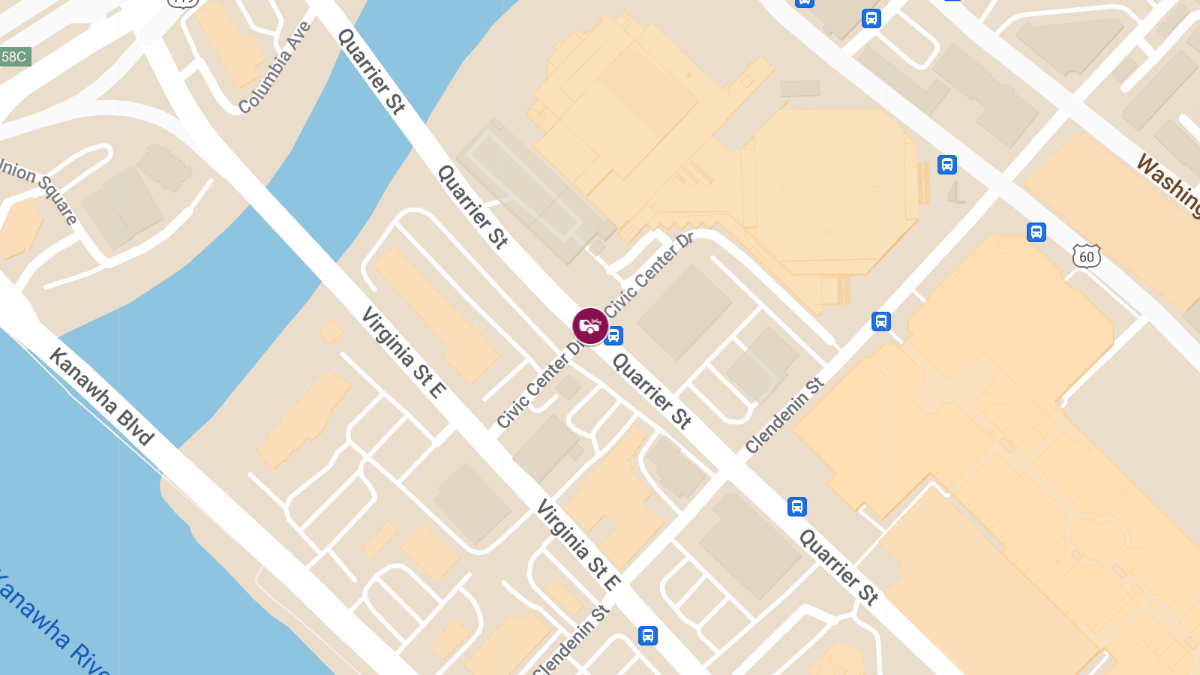 Injury Crash at Quarrier St & Civic Center Dr