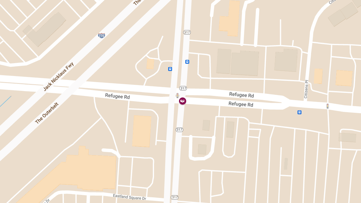Injury Crash at Refugee Rd & S Hamilton Rd