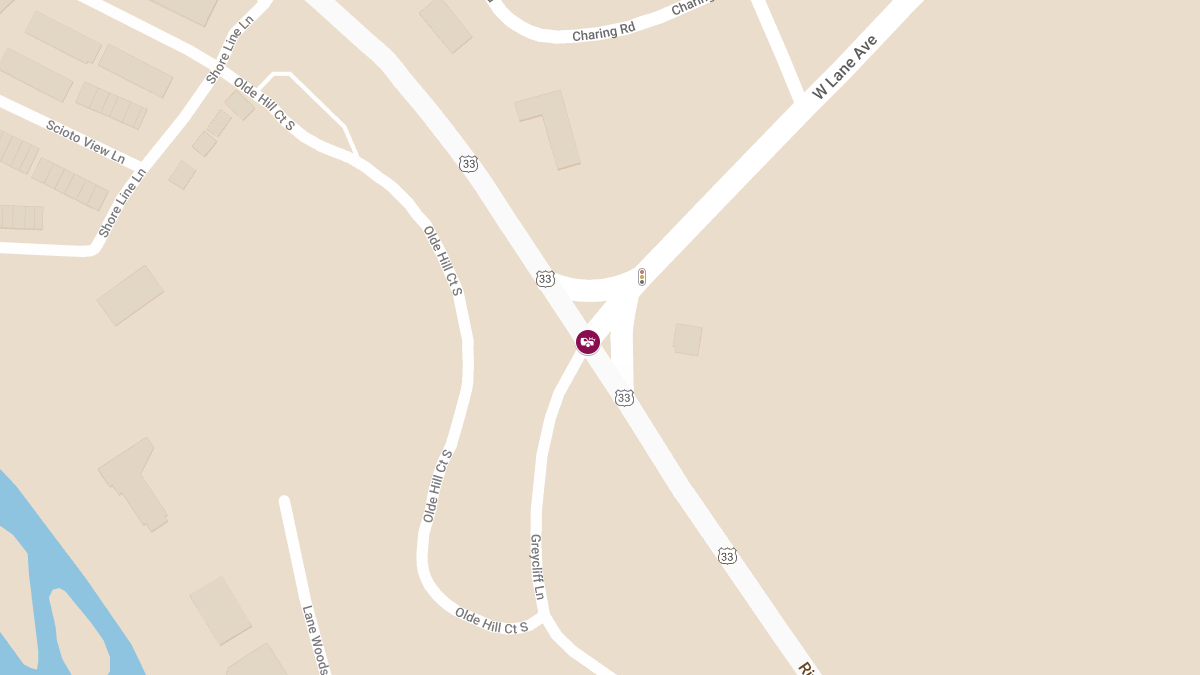 Injury Crash at Riverside Dr & W Lane Ave