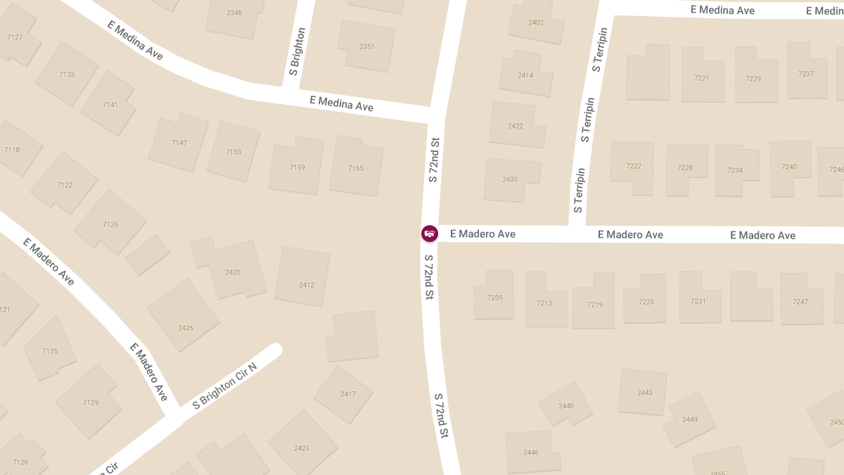 Injury Crash at S 72nd St & E Madero Ave