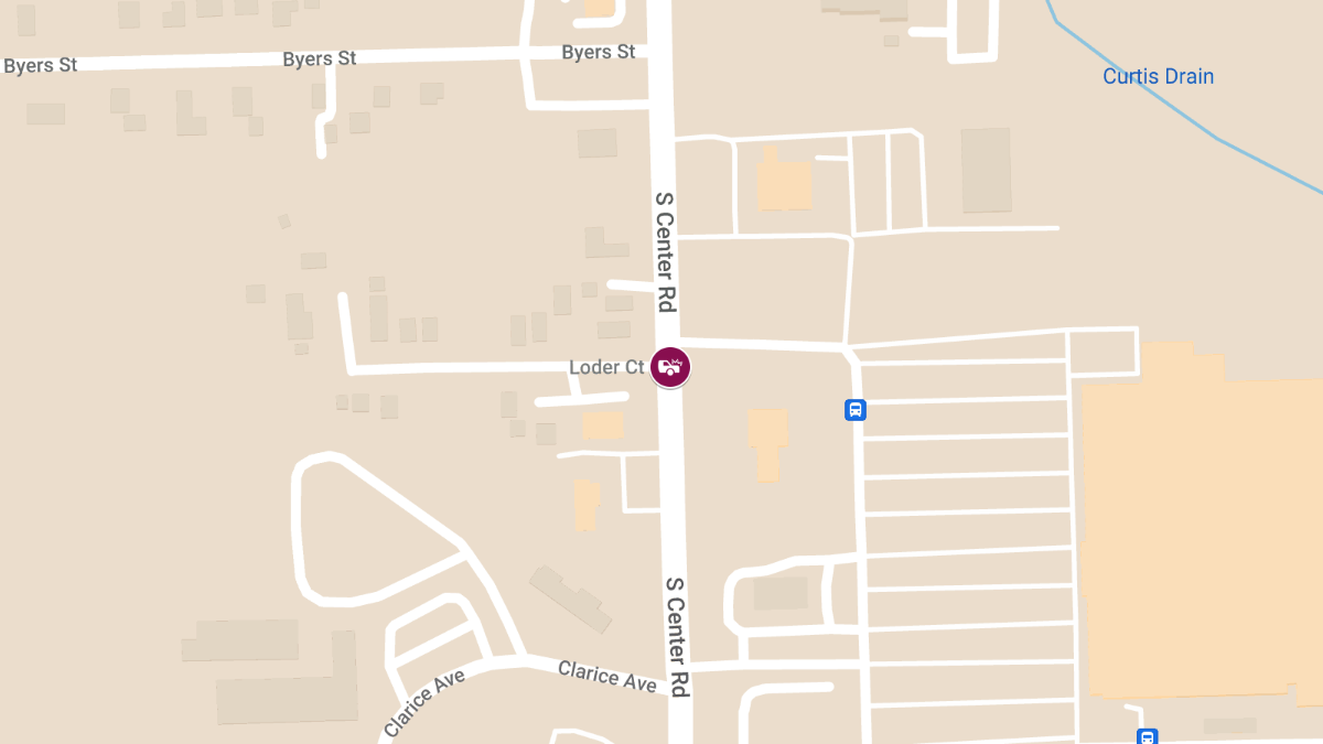 Injury Crash at S Center Rd & Loder Ct