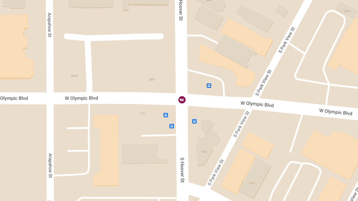 Injury Crash at S Hoover St & W Olympic Blvd