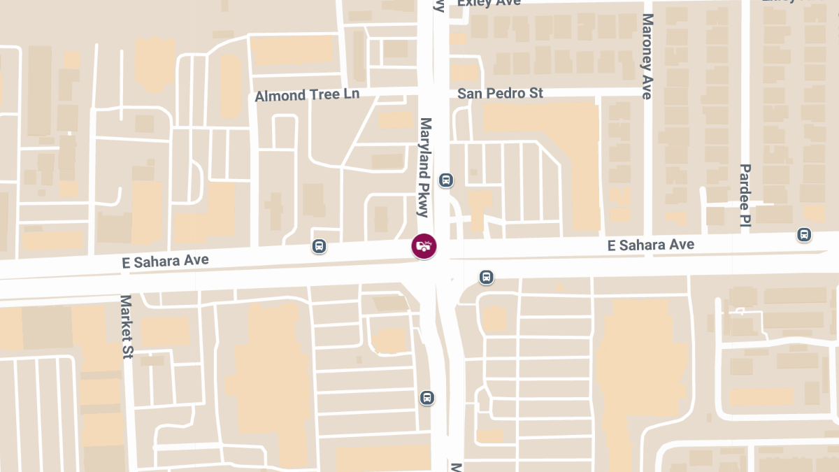 Injury Crash at S Maryland Pkwy & E Sahara Ave