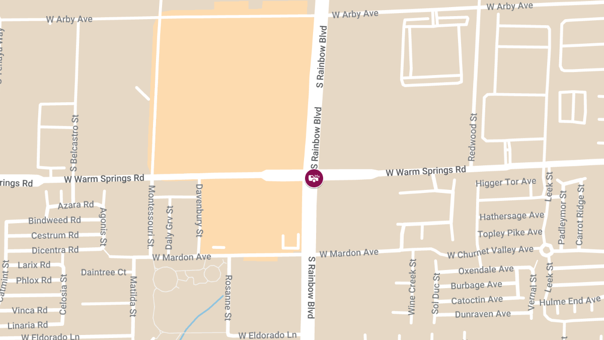 Injury Crash at S Rainbow Blvd & W Warm Springs Rd
