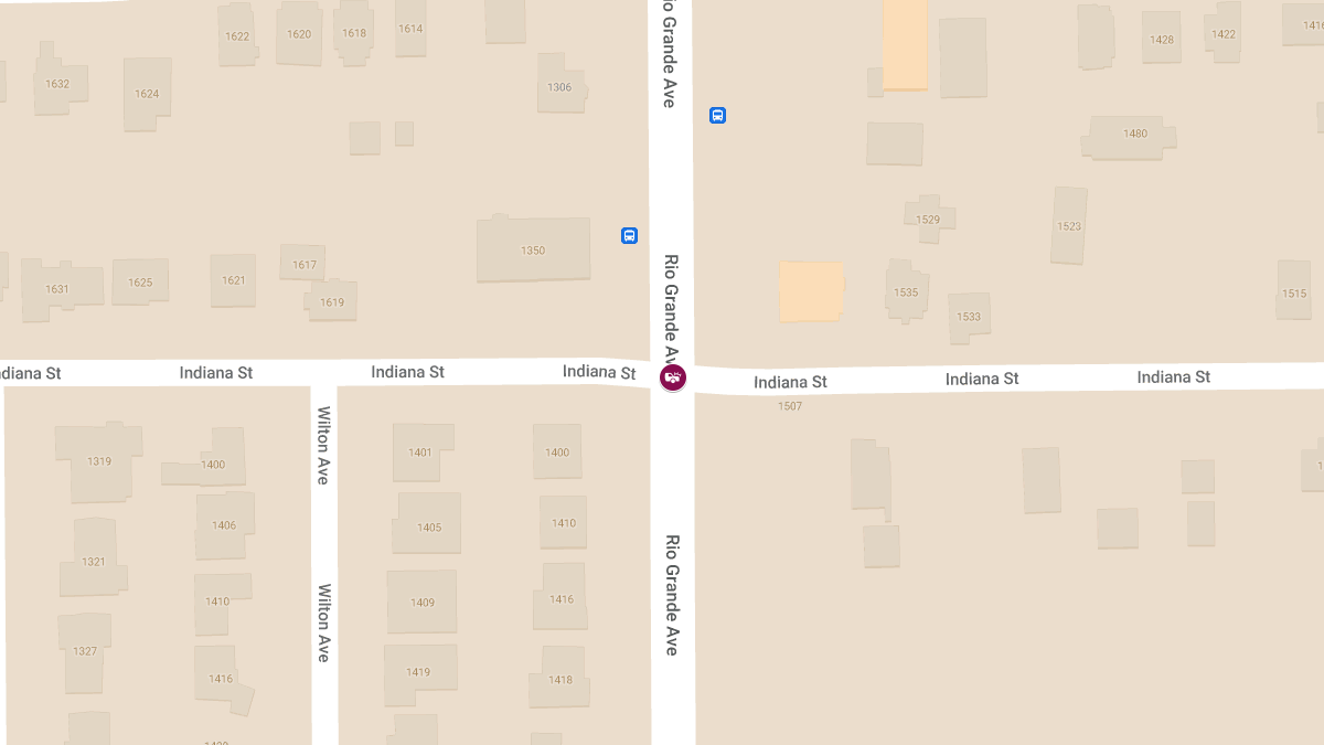 Injury Crash at S Rio Grande Ave & Indiana St