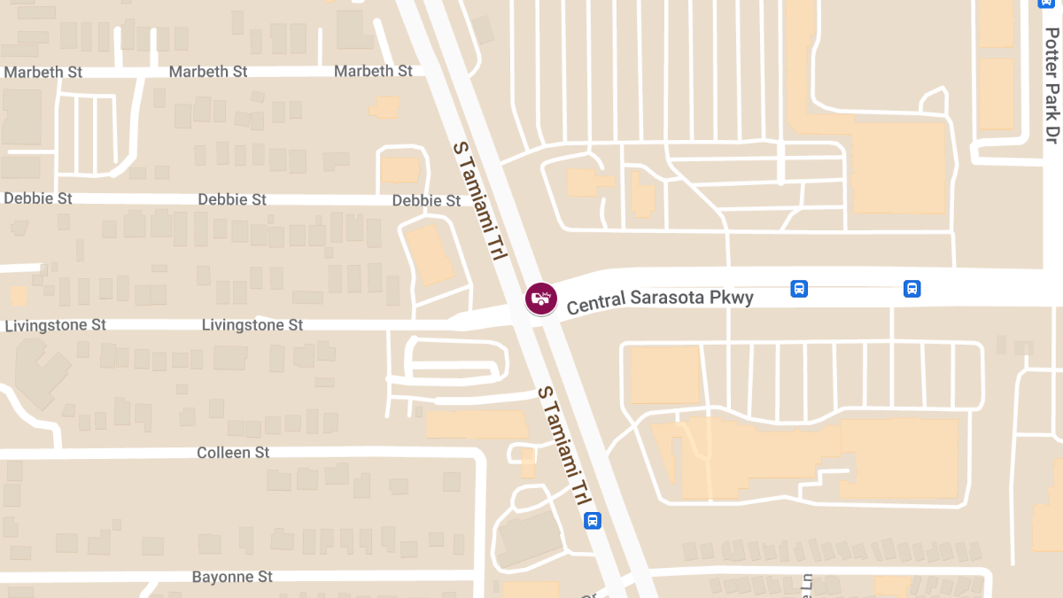 Injury Crash at S Tamiami Trl & Central Sarasota Pkwy