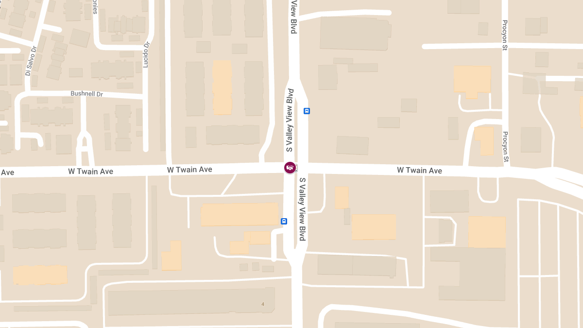 Injury Crash at S Valley View Blvd & W Twain Ave