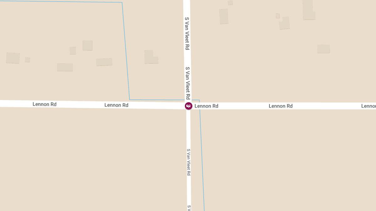 Injury Crash at S Van Vleet Rd & Lennon Rd
